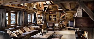 Rustic style in the interior