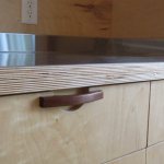 Plywood countertop in the kitchen