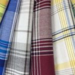 Checked poplin fabric