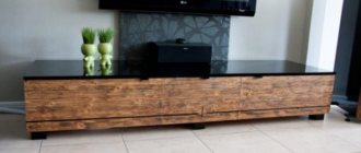 DIY plywood TV stand