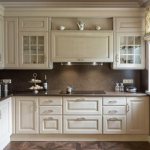 Corner kitchen in classic style - Interior design