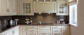 Corner kitchen in classic style - Interior design