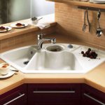 corner sink cabinet photo