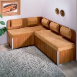 Corner kitchen sofa - photo