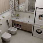 Bathroom with built-in toilet