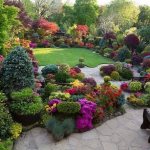 Bright rock garden