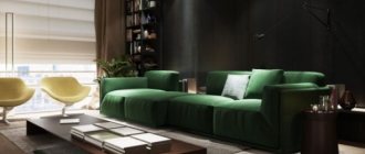 green sofa