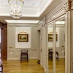 Mirrored cabinets in a classic style hallway